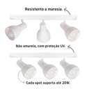 Ver imagem 5 de Trilho Eletrificado 84cm 6 Spots E27 Led Comum C/ Conector/emenda Cor:branco