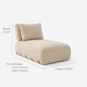 Ver imagem 3 de Poltrona 90cm Madrid Yescasa Bege