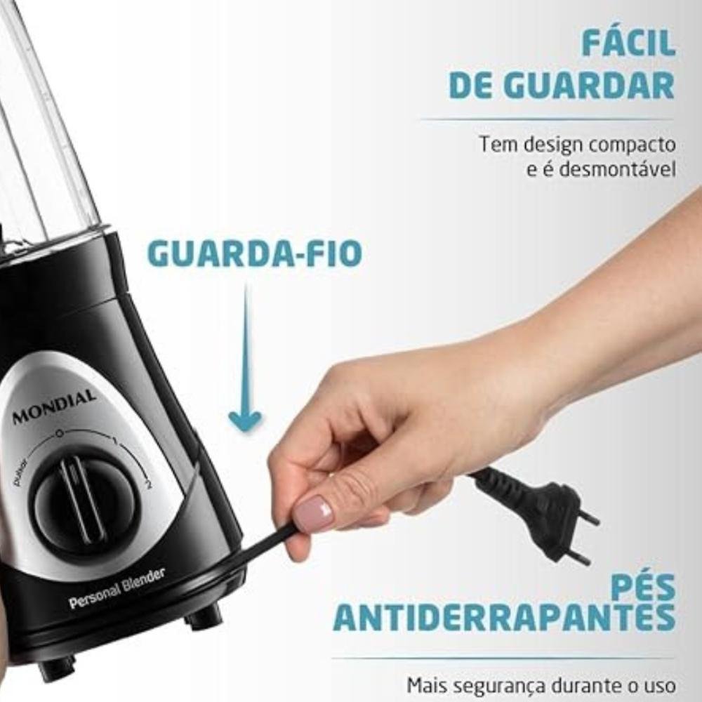 Liquidificador Portátil Mondial Personal Blender Dg01 750 Ml - 5