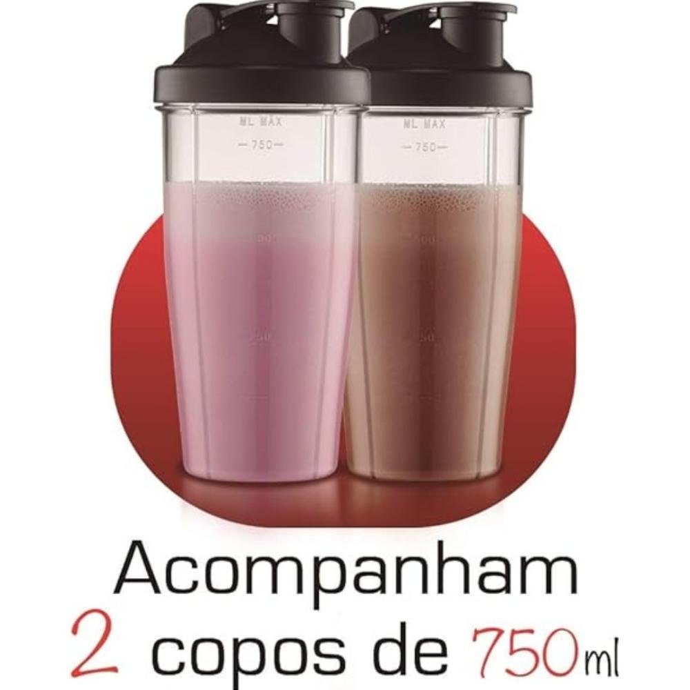 Liquidificador Portátil Mondial Personal Blender Dg01 750 Ml - 4