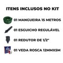 Ver imagem 2 de Mangueira De Jardim 15m Metros Reforçada Trançada + Fita Veda Rosca | Ledmang