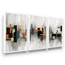 Ver imagem 1 de Quadro Sala Moderno Linhas Formas Geométricas