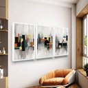 Ver imagem 2 de Quadro Sala Moderno Linhas Formas Geométricas