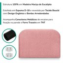 Ver imagem 5 de Cabeceira Painel Suspenso Solteiro 100 cm Alana Organica Boucle Rosa Artte