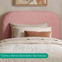 Ver imagem 2 de Cabeceira Painel Suspenso Solteiro 100 cm Alana Organica Boucle Rosa Artte