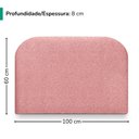 Ver imagem 3 de Cabeceira Painel Suspenso Solteiro 100 cm Alana Organica Boucle Rosa Artte
