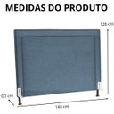 Ver imagem 6 de Cabeceira de Cama Box Estofada 140 Cm Casal Viviane Linho