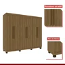 Guarda-Roupa 6 Portas 4 Gavetas Coliseu Top Imop Móveis - 5