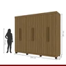 Guarda-Roupa 6 Portas 4 Gavetas Coliseu Top Imop Móveis - 4