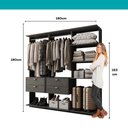 Ver imagem 7 de Closet Modulado com 4 Gavetas Alasca Preto Touch Carraro