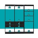Ver imagem 6 de Closet Modulado com 4 Gavetas Alasca Preto Touch Carraro