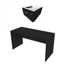 Ver imagem 2 de Escrivaninha Mesa Escritório 100CMX47CM 2 Gavetas 100cm Preto