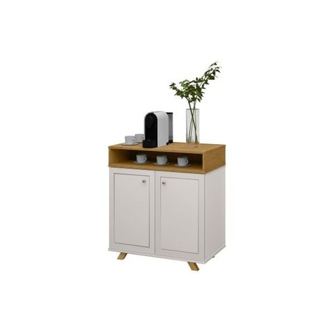 Buffet Aparador Cantinho do Café 2 Portas E Nicho Star:Off White/Nature