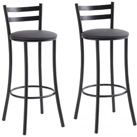 Conjunto 2 Banquetas Bistrô 17 Preto