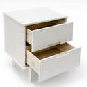 Ver imagem 4 de Mesa de Cabeceira 2 Gavetas 59,7x50cm Alana Branco