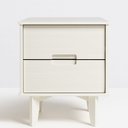 Ver imagem 2 de Mesa de Cabeceira 2 Gavetas 59,7x50cm Alana Branco