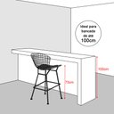 Ver imagem 4 de Kit 4 Banquetas Bistrô Bertoia Branca D70 com Assento Amarelo