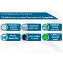 Ver imagem 2 de Cama Box Baú Casal: Colchão Molas Ensacadas Luckspuma Luck + Base Crc Courano White (138x188)