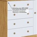 Ver mais imagens de Quarto de Bebê Cômoda e Berço Minicama 4 em 1 Levy 100% MDF Espresso Móveis Amêndoa/Branco Brilho