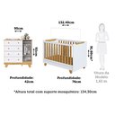 Ver imagem 3 de Quarto de Bebê com Cômoda 4 Gavetas e Berço Minicama 4 em 1 Levy 100% MDF Espresso Móveis