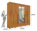 Ver imagem 7 de Guarda Roupa Casal Com Espelho e 10 Pés 6 Portas 8 gavetas Sevilla Tcil Móveis Sevilla com espelho e