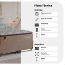 Ver imagem 3 de Cama Box Casal Bipartido + Colchão Comfort Class Pillow Top Bege/suede Bege