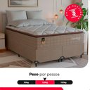 Ver imagem 5 de Cama Box Casal Bipartido + Colchão Comfort Class Pillow Top Bege/suede Bege