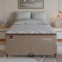 Ver imagem 6 de Cama Box Casal Bipartido + Colchão Comfort Class Pillow Top Bege/suede Bege