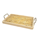 Ver imagem 1 de Bandeja De Madeira E Bambu 3x40x26cm Decoração