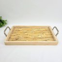 Ver imagem 4 de Bandeja De Madeira E Bambu 3x40x26cm Decoração