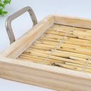 Ver imagem 3 de Bandeja De Madeira E Bambu 3x40x26cm Decoração