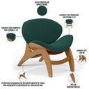 Ver imagem 4 de Kit 4 Poltronas Decorativa Orgânica Sala Living Kadosh L02 Bouclê Verde - Lyam Decor
