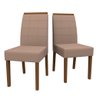 Conjunto Com 2 Cadeiras Para Sala de Jantar Isis Amendoa Camursa Marron Lux New Ceval 13034/312 - AM - 1