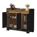 Ver imagem 2 de Aparador Buffet Real 3 Portas Preto/mel Primus Móveis