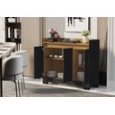 Ver imagem 3 de Aparador Buffet Real 3 Portas Preto/mel Primus Móveis