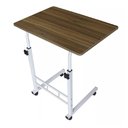 Ver imagem 1 de Mesa Multifuncional Notebook Rodinhas Altura Ajustavel Computador Home Office Cor Marrom