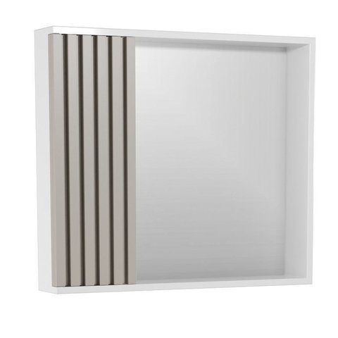 Armário Espelheira Ripado para Banheiro 60 Cm