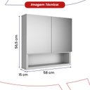 Ver imagem 3 de Espelheira para Banheiro 2 Porta Orion