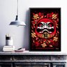 Quadro Decorativo Boneco Japonês Daruma 24x18cm - com Vidro:madeira Branca - 2