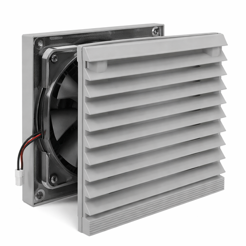 Veneziana C/ Filtro P/ Microventilador 225x225 Cinza Stark