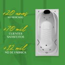 Ver mais imagens de Banheira Retangular Paraty Completa com Hidro em Acrílico - 1.50x0.80x0.40 - 127v