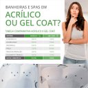 Ver imagem 2 de Banheira Retangular Paraguaçu 2027 Completa com Hidro em Acrílico - 1.50x0.80x0.40 - 127V