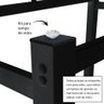 Pés para Mesa de Jantar Base de Mesa 1,20 para Tampos de Vidro Madeira ou Granito Preto Ql - 4