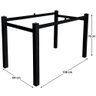 Pés para Mesa de Jantar Base de Mesa 1,20 para Tampos de Vidro Madeira ou Granito Preto Ql - 3