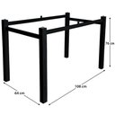 Ver imagem 3 de Pés para Mesa de Jantar Base de Mesa 1,20 para Tampos de Vidro Madeira ou Granito Preto Ql