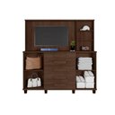 Ver imagem 2 de Cômoda Alta Com Painel /Multiuso/ Sapateira/Organizador STARS ParaTV Até 42'' 5 Gavetas Com Corrediç