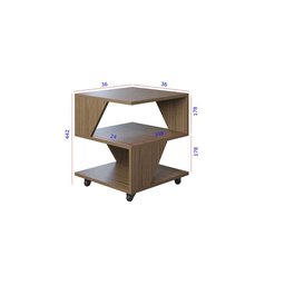 Kit com 2 Mesa de Cabeceira Spin para Quarto Casal Poquema - 4