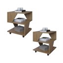 Ver imagem 2 de Kit com 2 Mesa de Cabeceira Spin para Quarto Casal Poquema