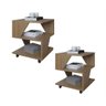 Kit com 2 Mesa de Cabeceira Spin para Quarto Casal Poquema - 1