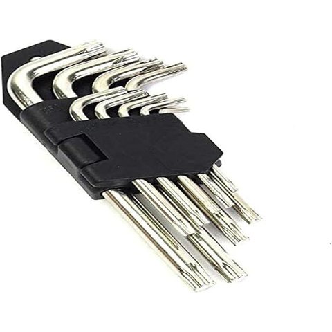 Western Jogo Chave Torx Curta com 9 Peças T10 a T50